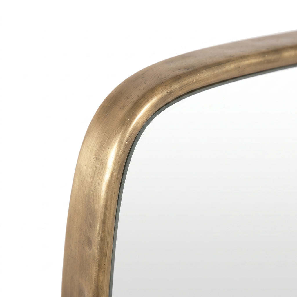 Hand-Etched Moroccan Brass Wall Mirror – Artisan Frame