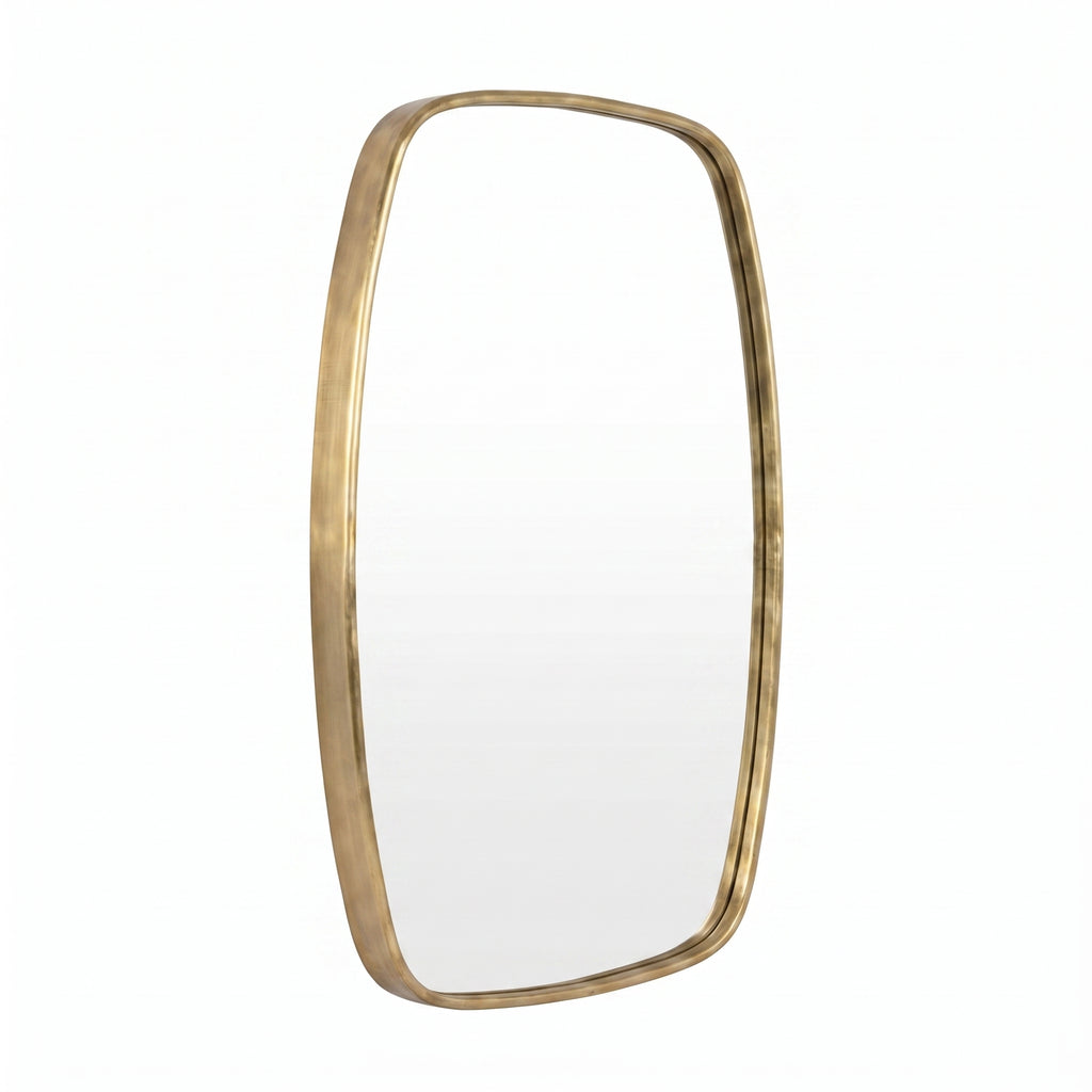 Hand-Etched Moroccan Brass Wall Mirror – Artisan Frame