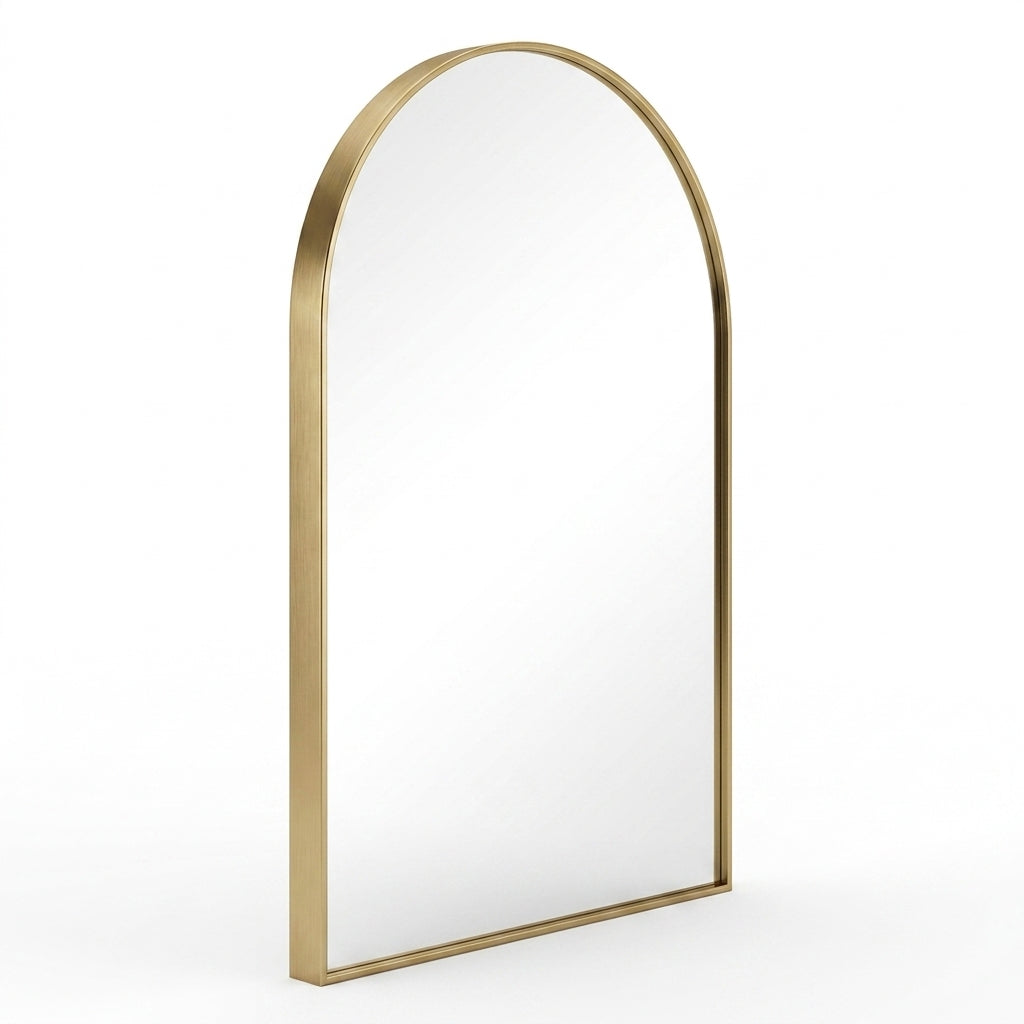 Large Moroccan Brass Mirror Set – Pair of Hand-Etched Wall Mirrors, 130 × 60 cm, Dark Bronze