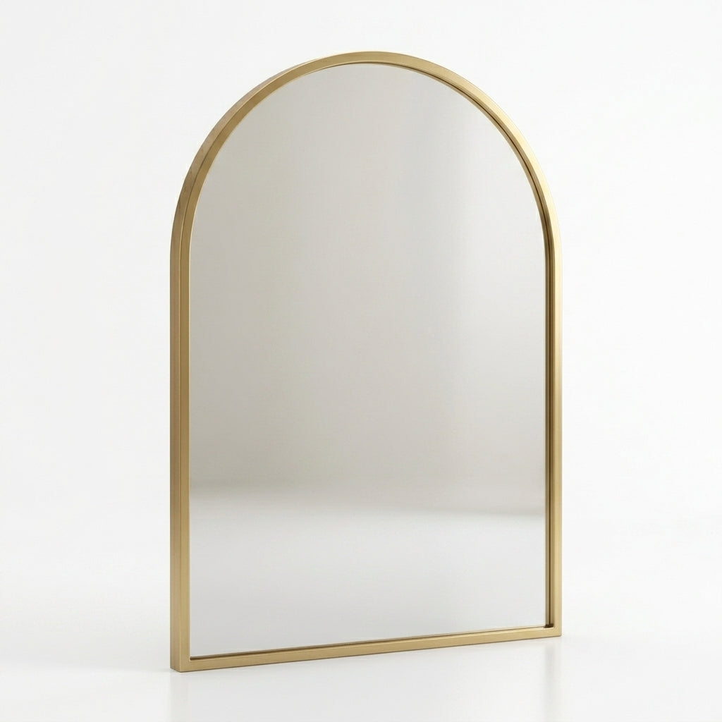 Large Moroccan Brass Mirror Set – Pair of Hand-Etched Wall Mirrors, 130 × 60 cm, Dark Bronze