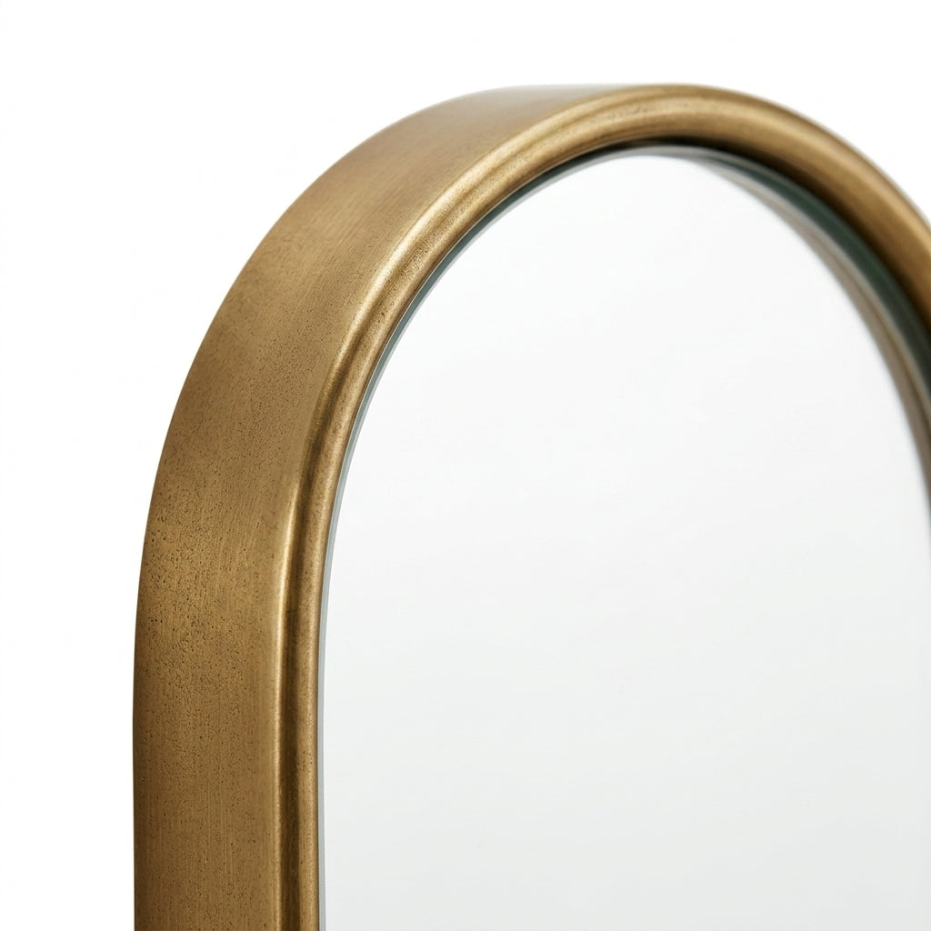 Large Moroccan Brass Mirror Set – Pair of Hand-Etched Wall Mirrors, 130 × 60 cm, Dark Bronze