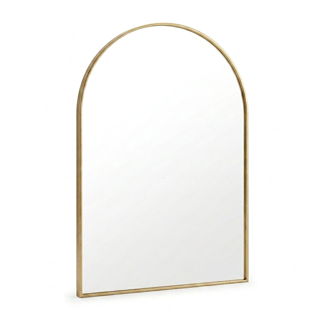 Large Moroccan Brass Mirror Set – Pair of Hand-Etched Wall Mirrors, 130 × 60 cm, Dark Bronze