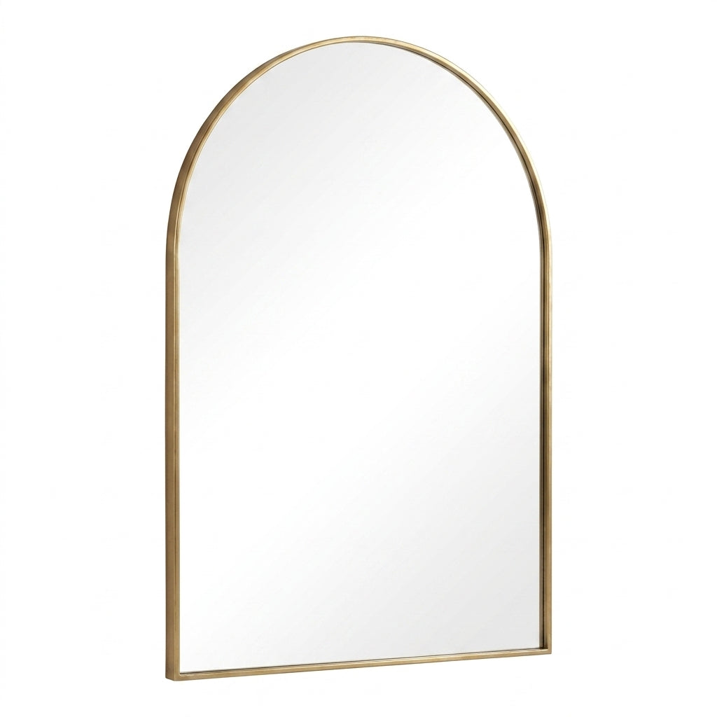 Large Moroccan Brass Mirror Set – Pair of Hand-Etched Wall Mirrors, 130 × 60 cm, Dark Bronze