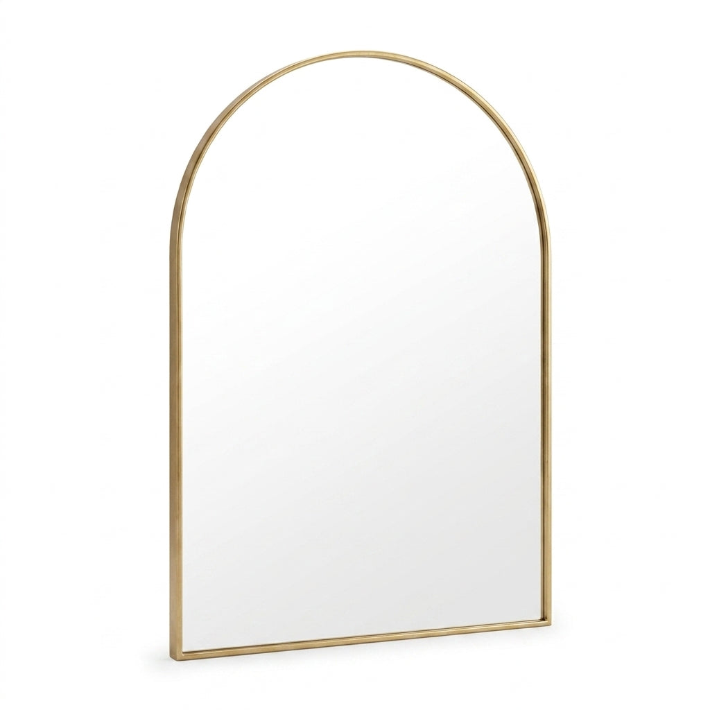 Large Moroccan Brass Mirror Set – Pair of Hand-Etched Wall Mirrors, 130 × 60 cm, Dark Bronze