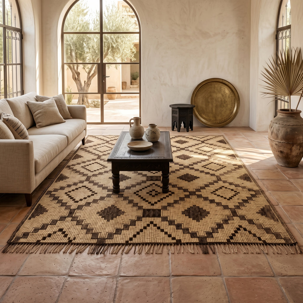 Handwoven Mauritanian Rug – Smar & Leather