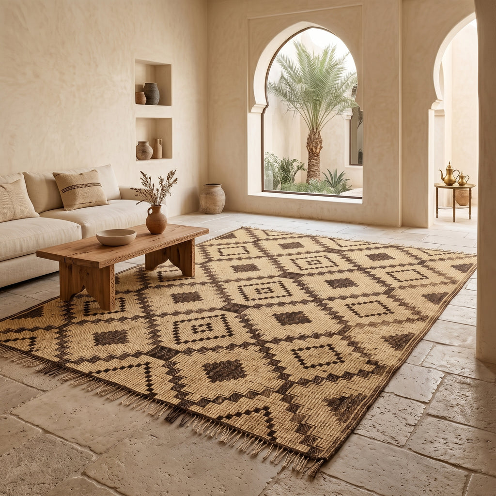 Handwoven Mauritanian Rug – Smar & Leather