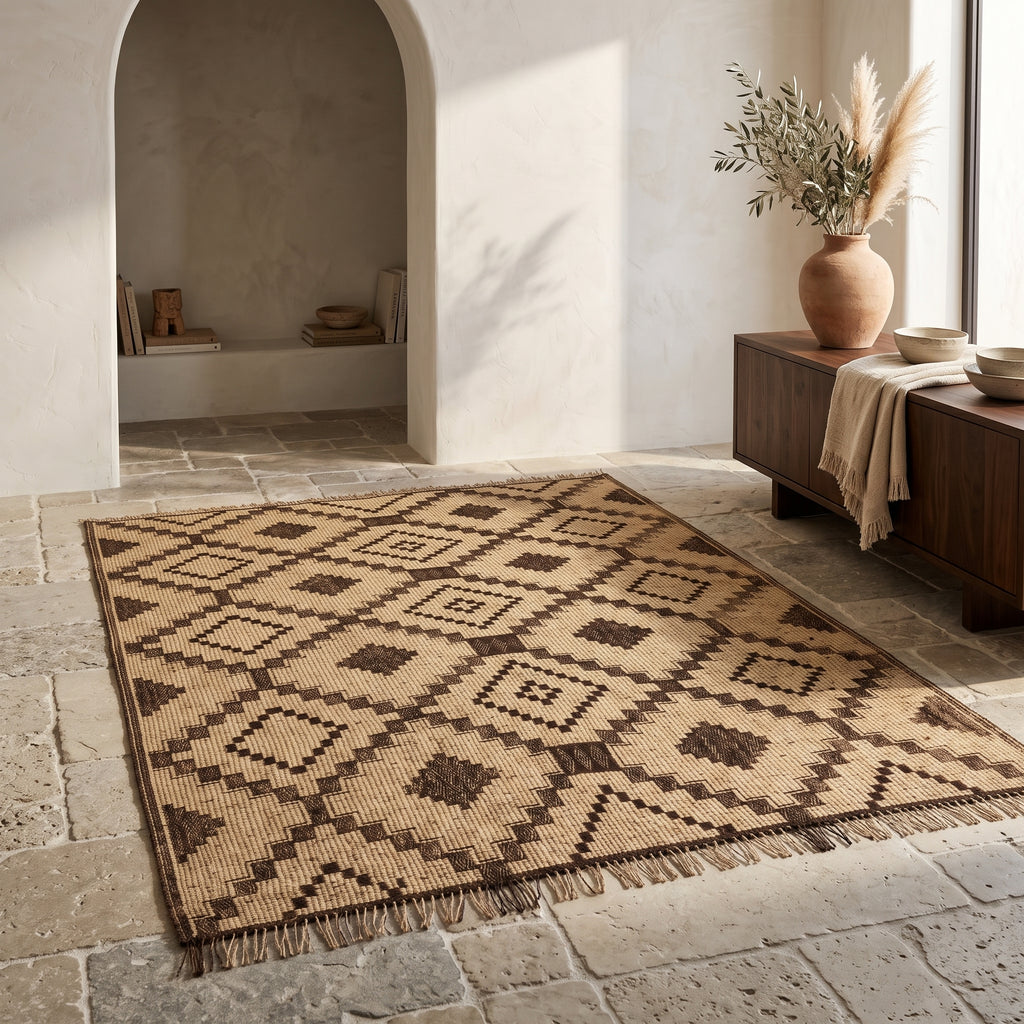 Handwoven Mauritanian Rug – Smar & Leather