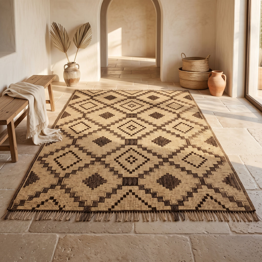 Handwoven Mauritanian Rug – Smar & Leather