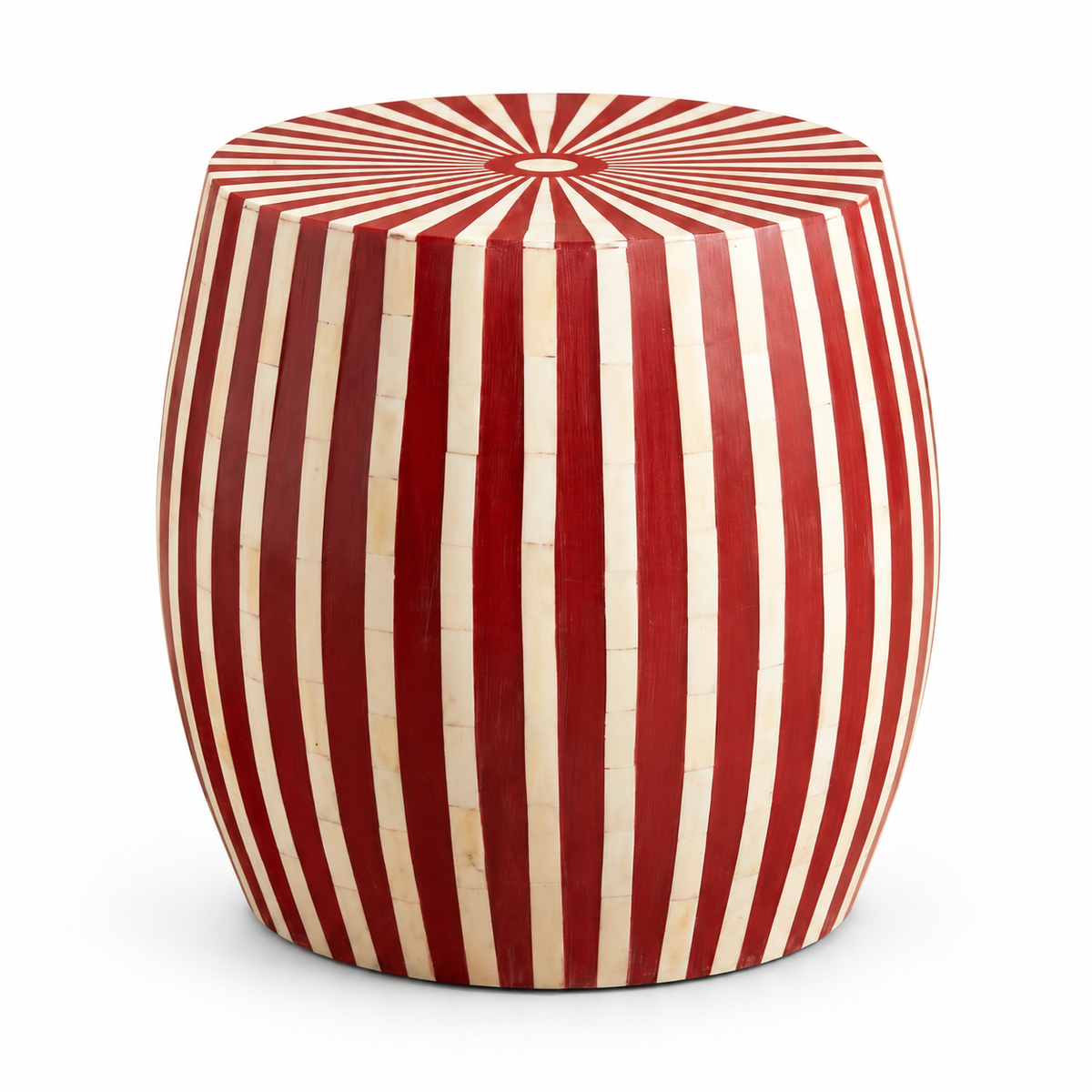Handmade Wood Side Table on a white background