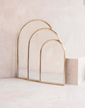 Moroccan Brass Arch Wall Mirror – Graduated Gold