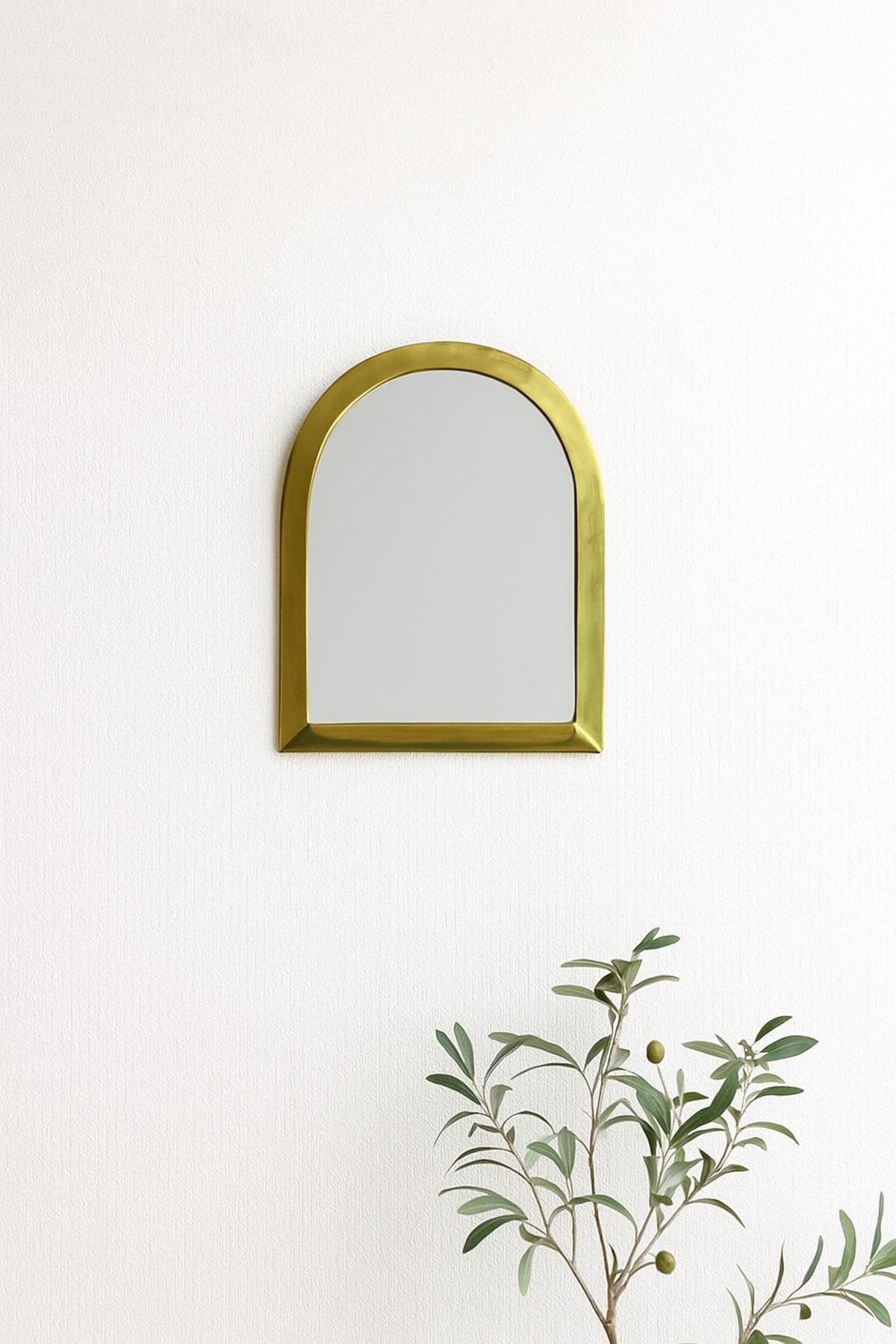 Moroccan Brass Arch Wall Mirror – Simple Frame