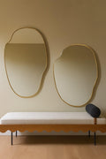 Moroccan Brass Asymmetrical Wall Mirror – Organic Frame
