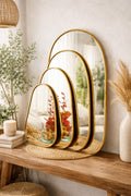 Moroccan Brass Asymmetrical Wall Mirror – Slender