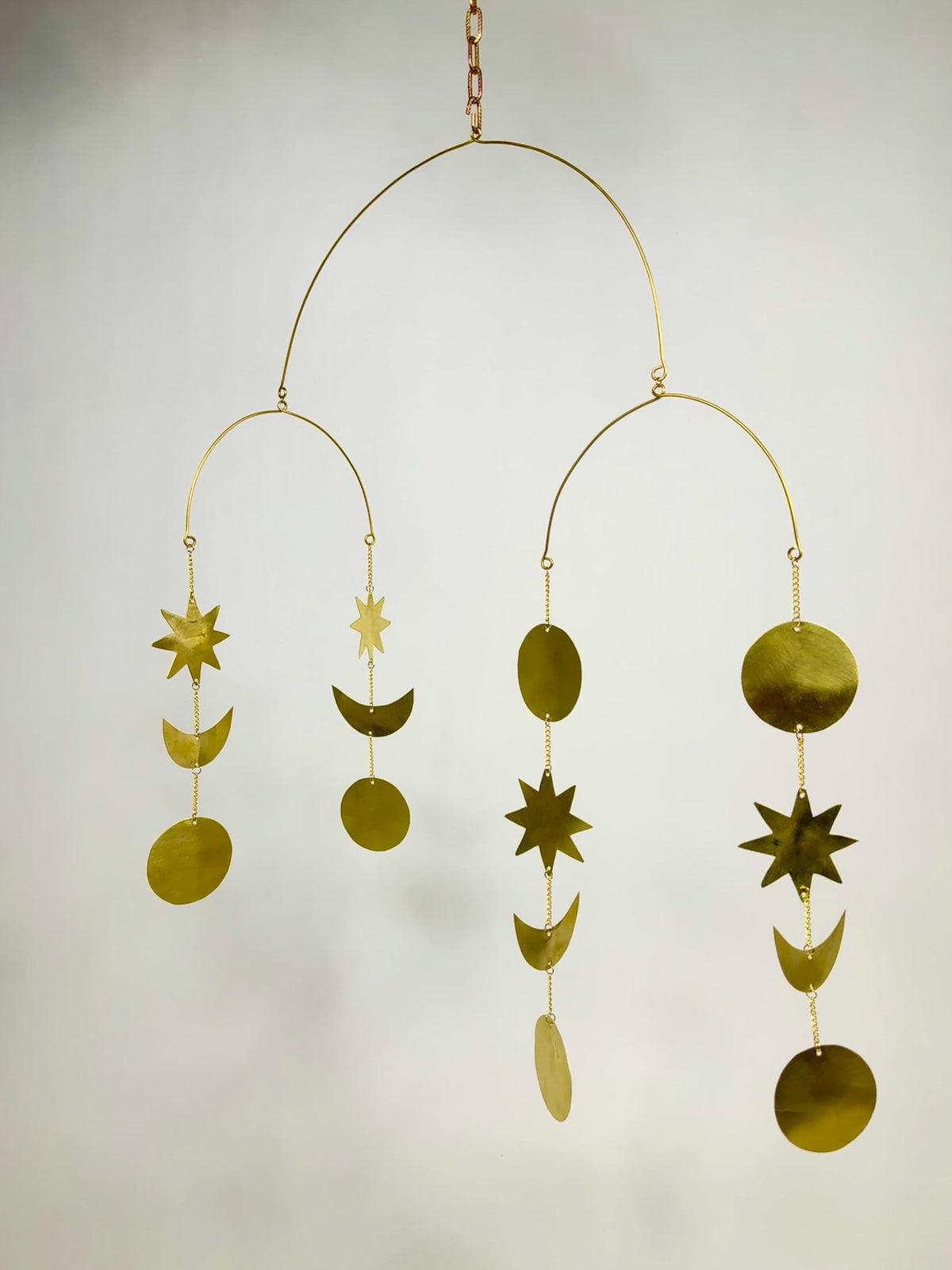 Moroccan Brass Celestial Mobile – Large Sun, Moon and Stars