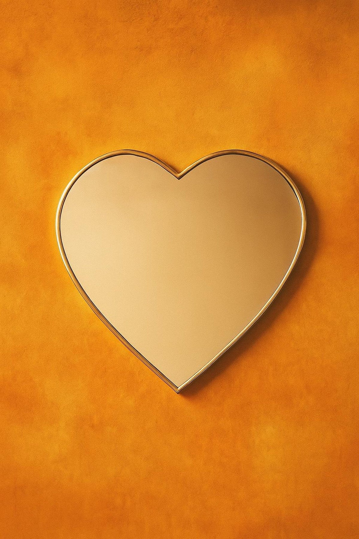 Moroccan Brass Heart Wall Mirror