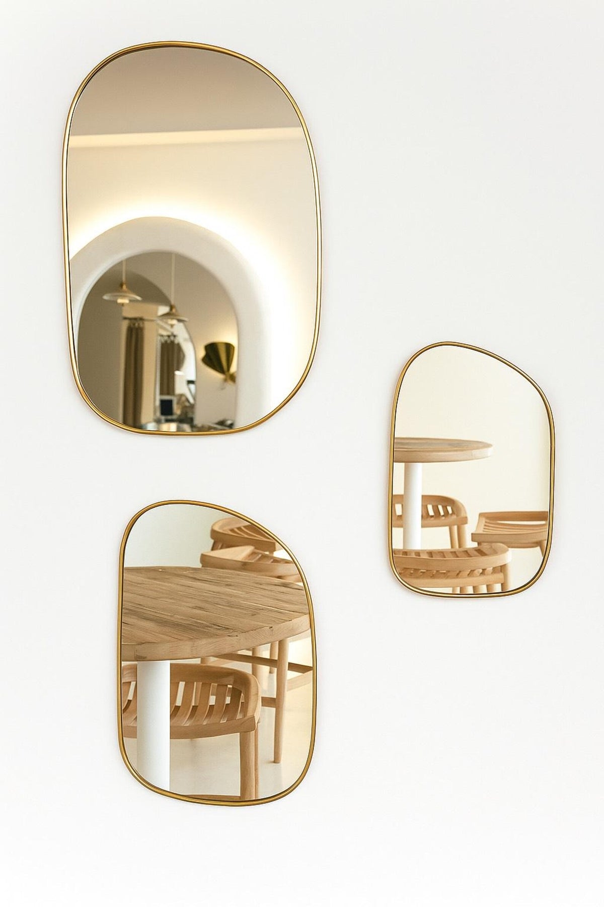 Moroccan Brass Irregular Wall Mirror – Contemporary