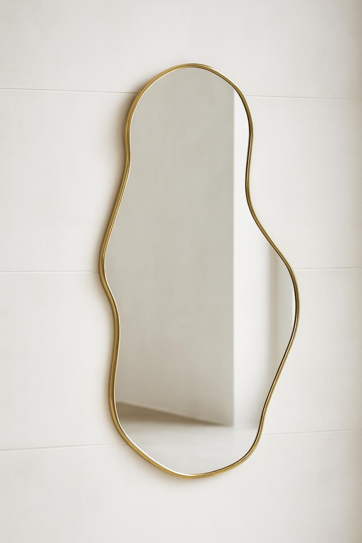 Moroccan Brass Irregular Wall Mirror – Flowing Frame