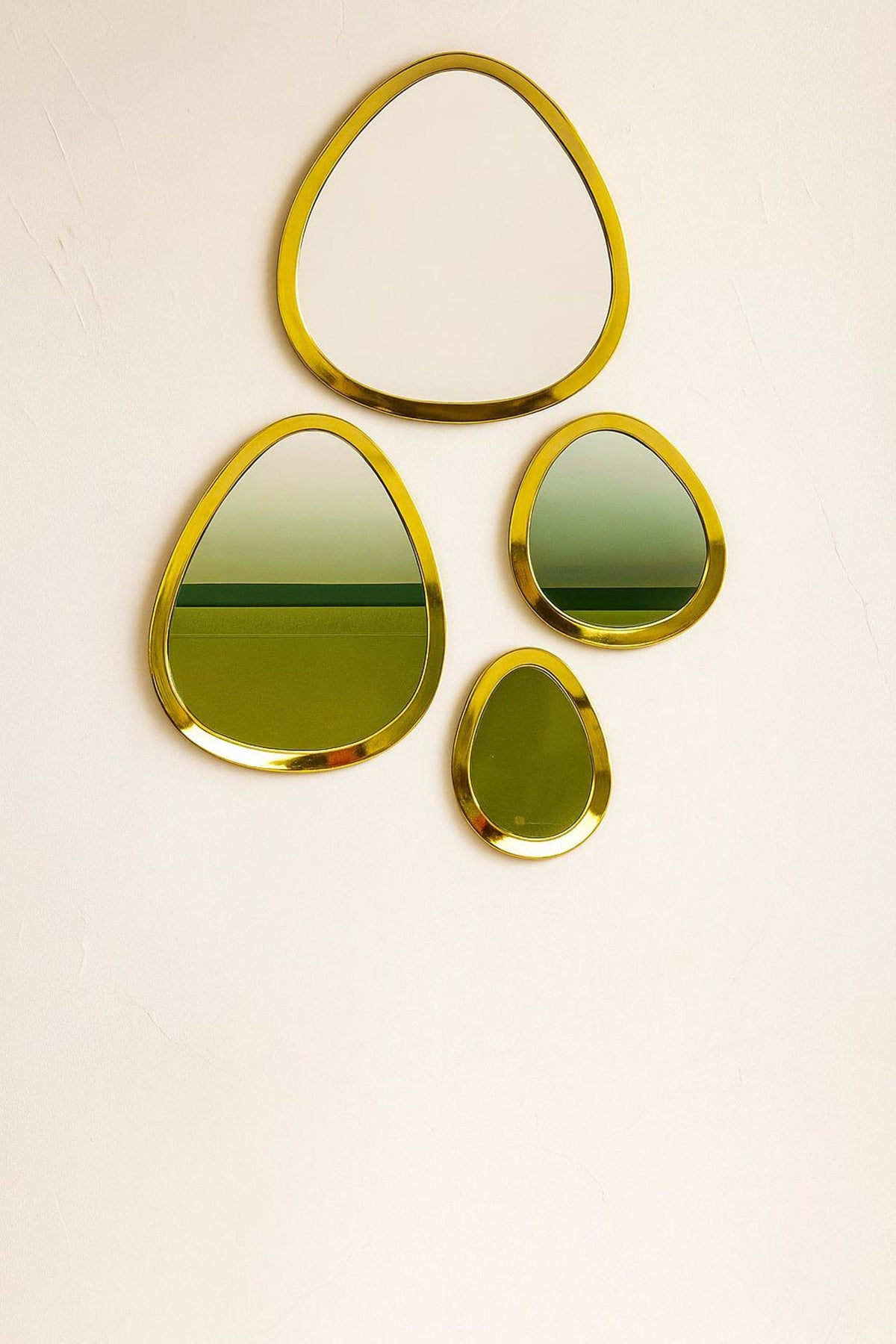 Moroccan Brass Organic Wall Mirror – Graduated Sizes