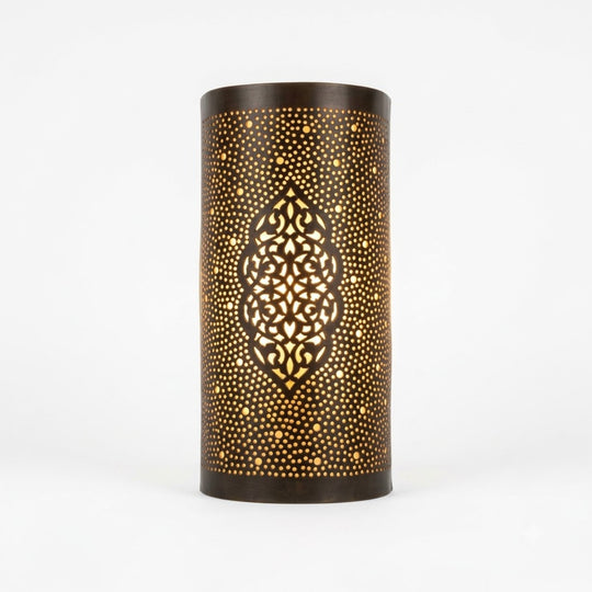 NEOMEDINA dark arabesque medallion Moroccan wall sconce