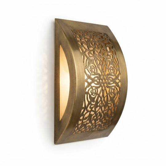 NEOMEDINA curved arabesque frame Moroccan wall sconce