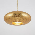 NEOMEDINA Moroccan scallop pattern pierced brass pendant light