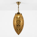 NEOMEDINA Moroccan teardrop filigree brass pendant light