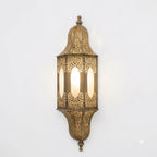 Arched Lantern Moroccan wall sconce in a gold tone