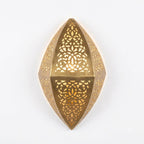 Faceted Teardrop Moroccan wall sconce in a gold tone