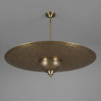 Large Moroccan Filigree Dish Pendant with a broad filigree brass dish