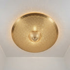 Large Moroccan Filigree Dish Pendant with a broad filigree brass dish